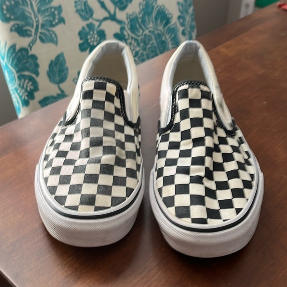 Vans Classic Slip-On Checkerboard black and white womens size 10 men’s 8.5 - Picture 1 of 11